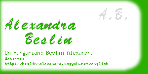 alexandra beslin business card